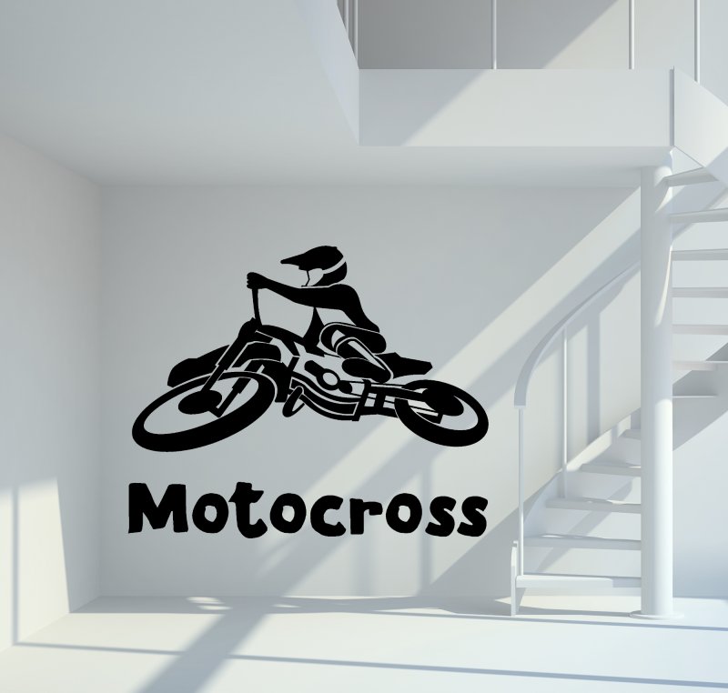 Motocross Enduro Schriftzug Wandtattoo